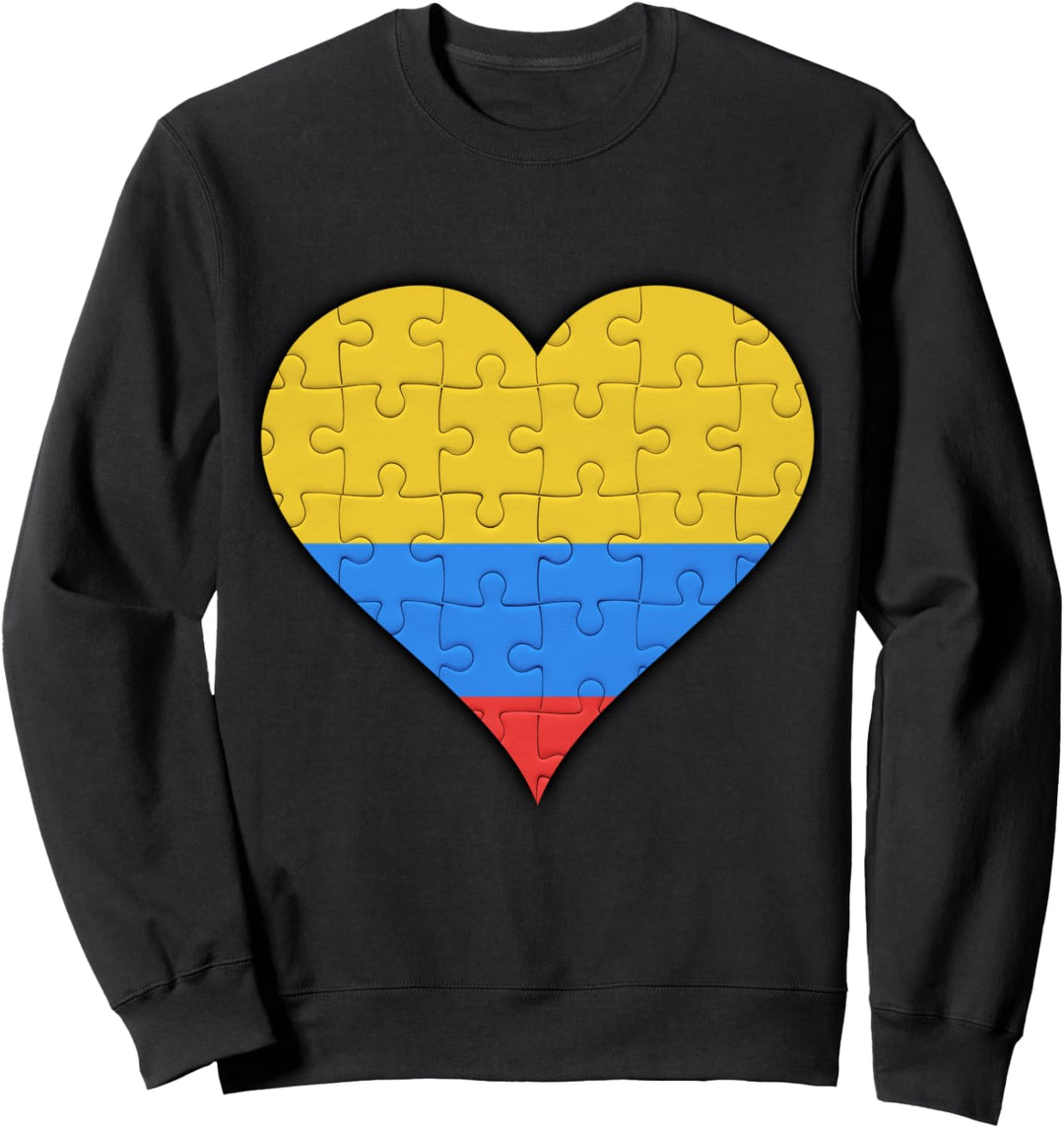 Kolumbien Kolumbianische Flagge Herz Sweatshirt