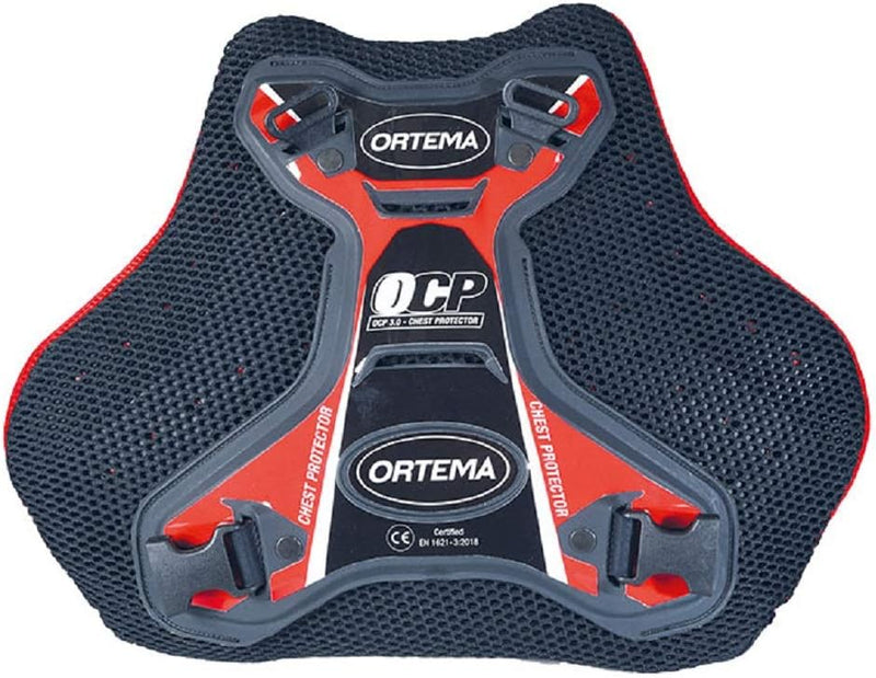 ORTEMA OCP 3.0 - (Gr.S rot) Chest Protector - Brustprotektor mit Gurtsystem - Schutzklasse EN 1621-3