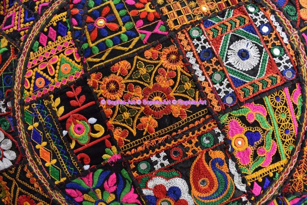 Indische bestickte Patchwork-Abdeckung Indische dekorative Hocker Indische bequeme Boden Baumwolle K