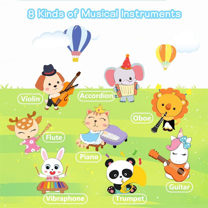 Baby Musikmatte Klaviermatte mit 8 Musikinstrumente, Keyboard Kinder Tanzmatte, Spielzeug Geschenk f