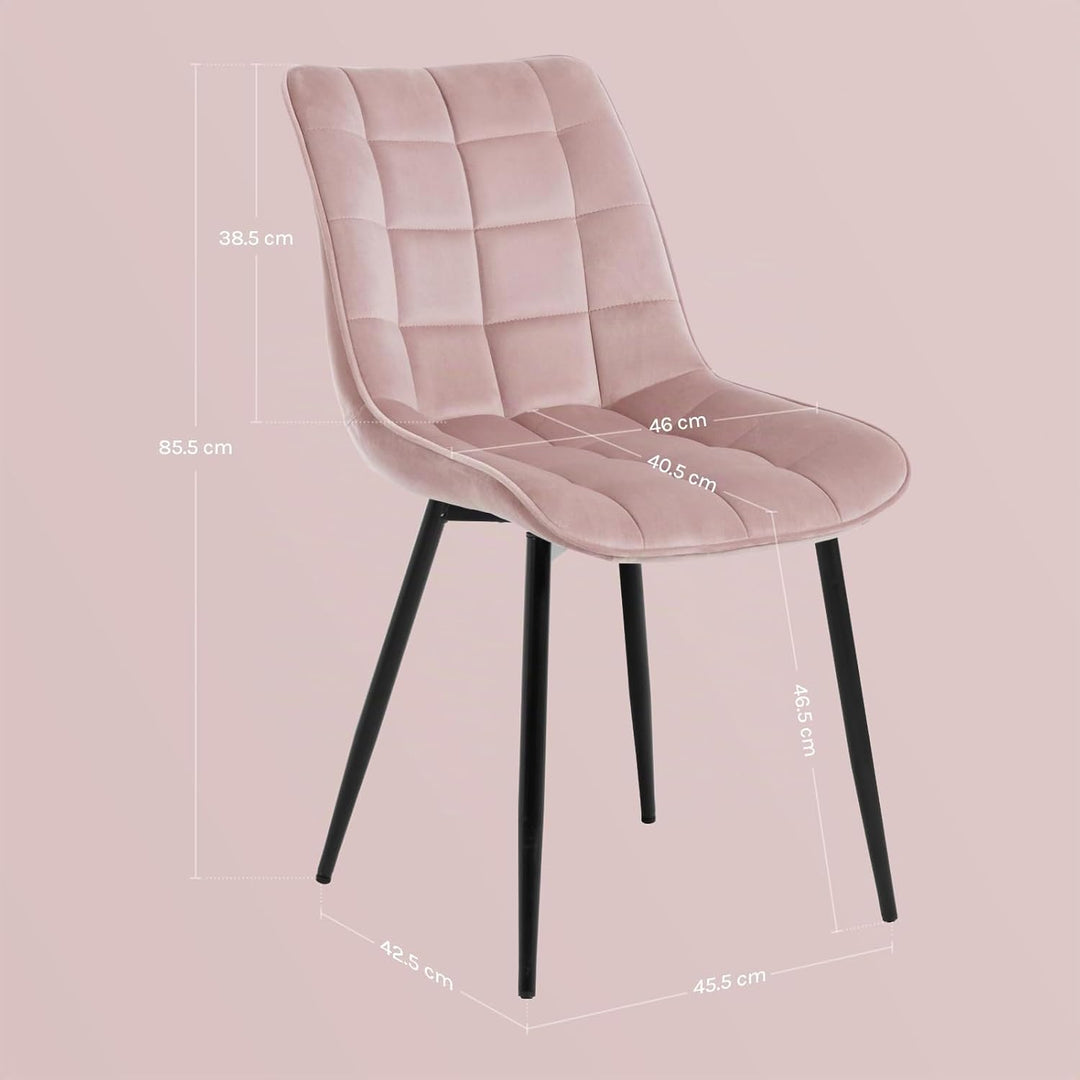 WOLTU Esszimmerstühle 2er Set, für Wohnzimmer Küche Esszimmer, Küchenstühle gepolstert mit Rückenleh