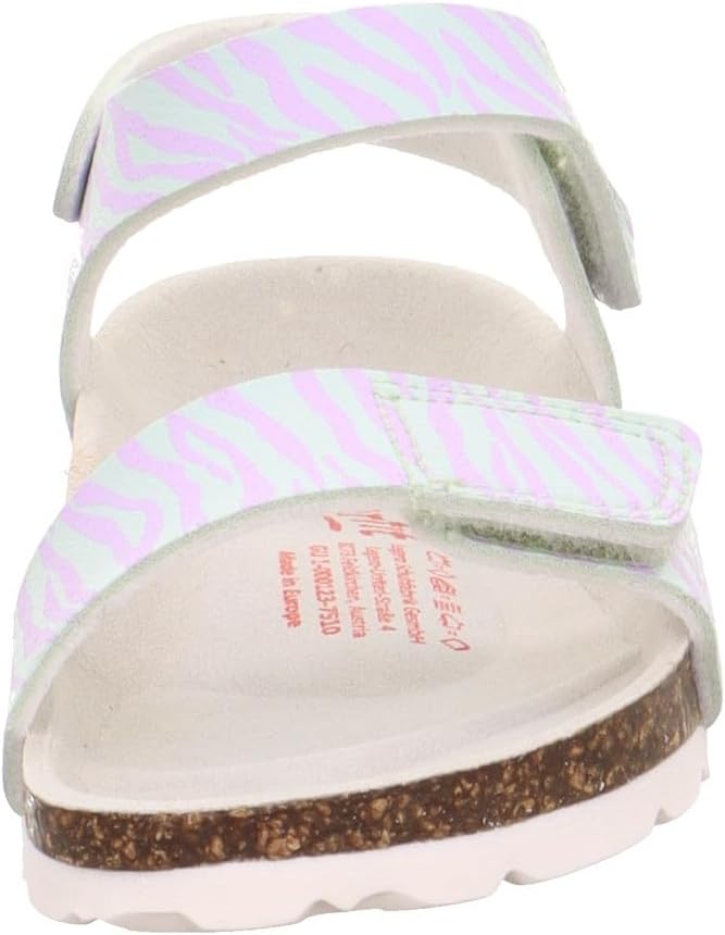 Superfit FUSSBETTPANTOFFEL Hausschuhe 1-000123 Mädchen 24 EU Hellgrün Rosa 7510, 24 EU Hellgrün Rosa