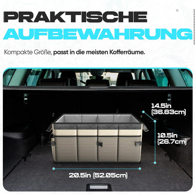 FORTEM Kofferraum Organizer, Kofferraumtasche, Zusammenklappbarer Auto Organizer Kofferraum mit Fäch