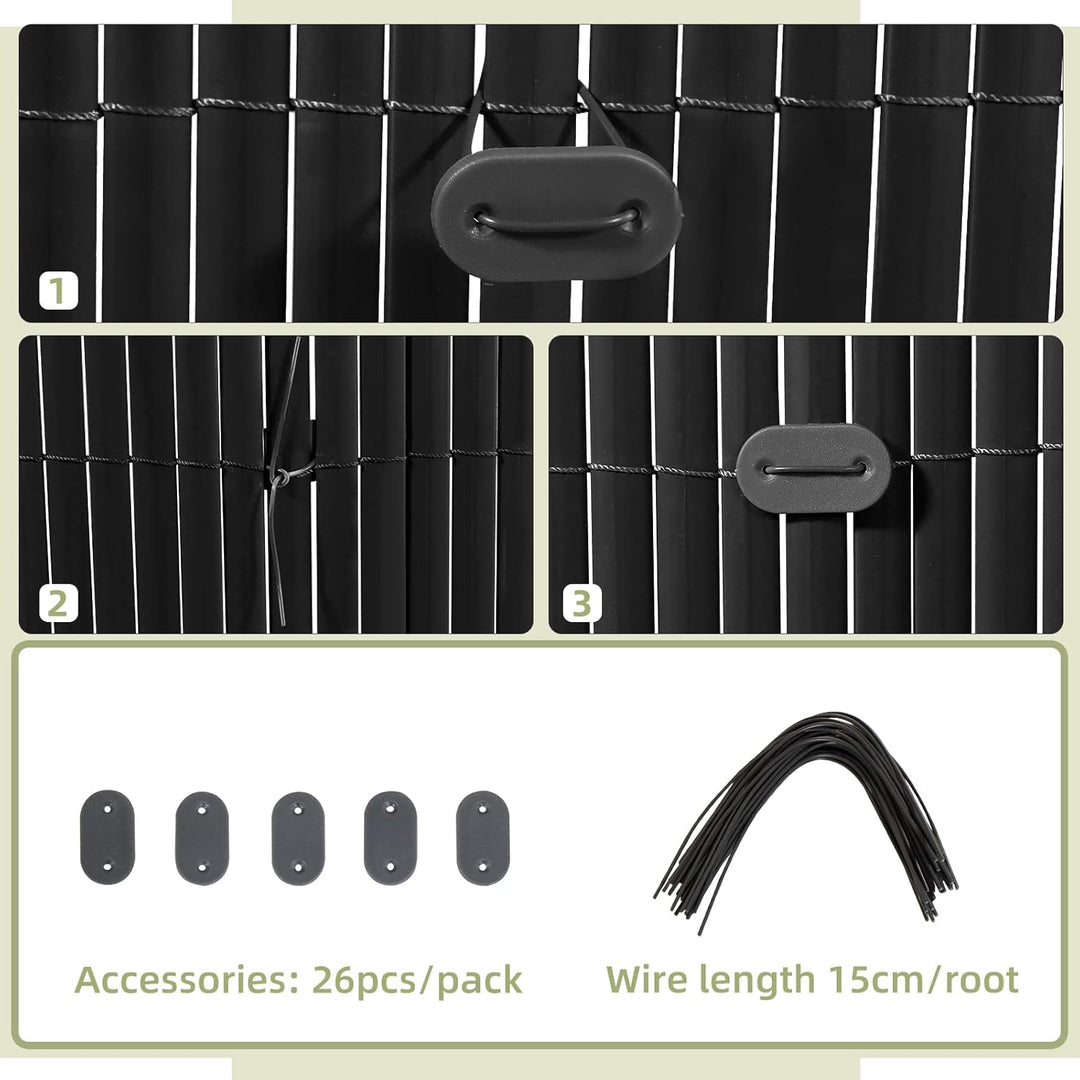 CCLIFE PVC Sichtschutzmatte Sichtschutz Sichtschutzzaun Windschutz UV-beständig für Balkon Garten Te