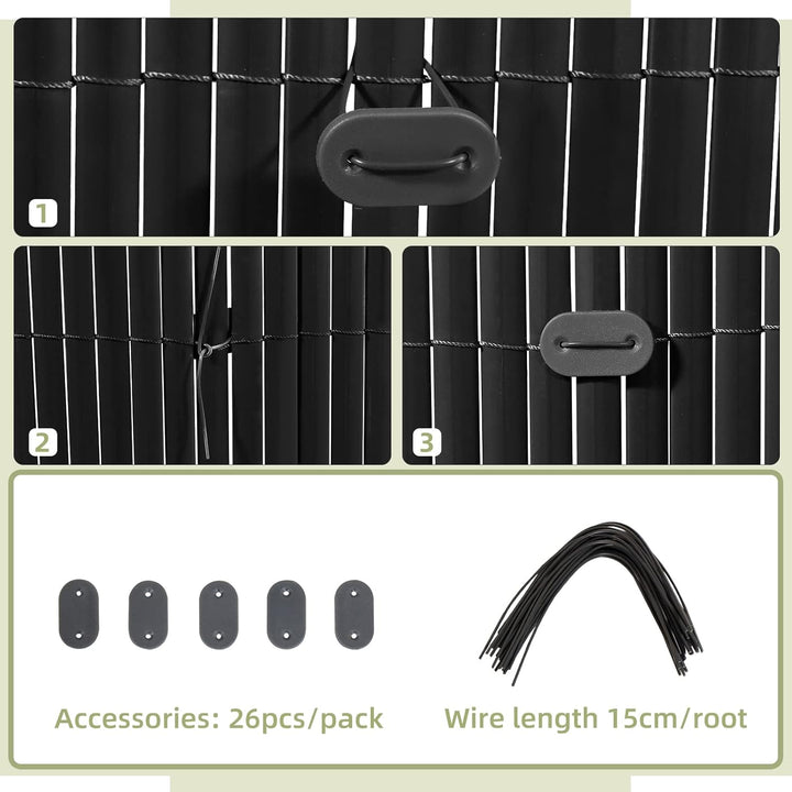 CCLIFE PVC Sichtschutzmatte Sichtschutz Sichtschutzzaun Windschutz UV-beständig für Balkon Garten Te
