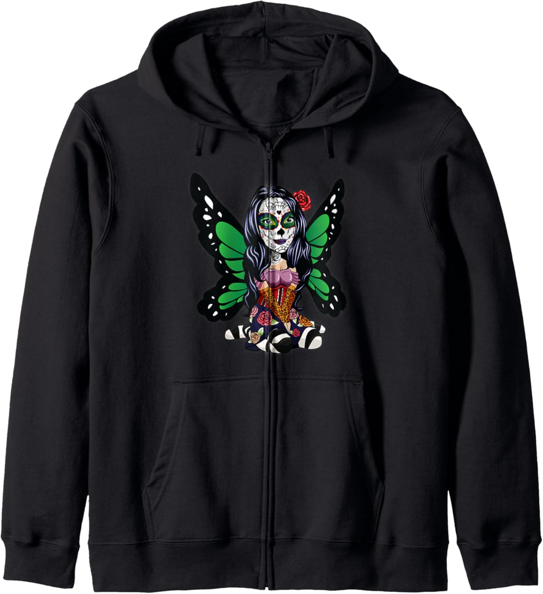 Día de los Muertos La Catrina Day of the Dead Sugar Skull Kapuzenjacke