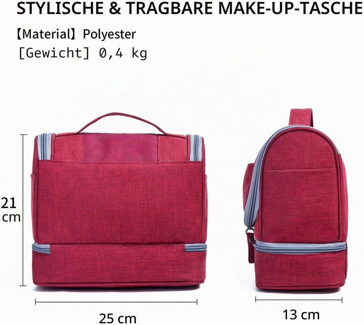FANDARE Kulturbeutel Damen Herren Kosmetiktasche Reise Kulturbeutel, Waschtasche Kulturtasche zum Au