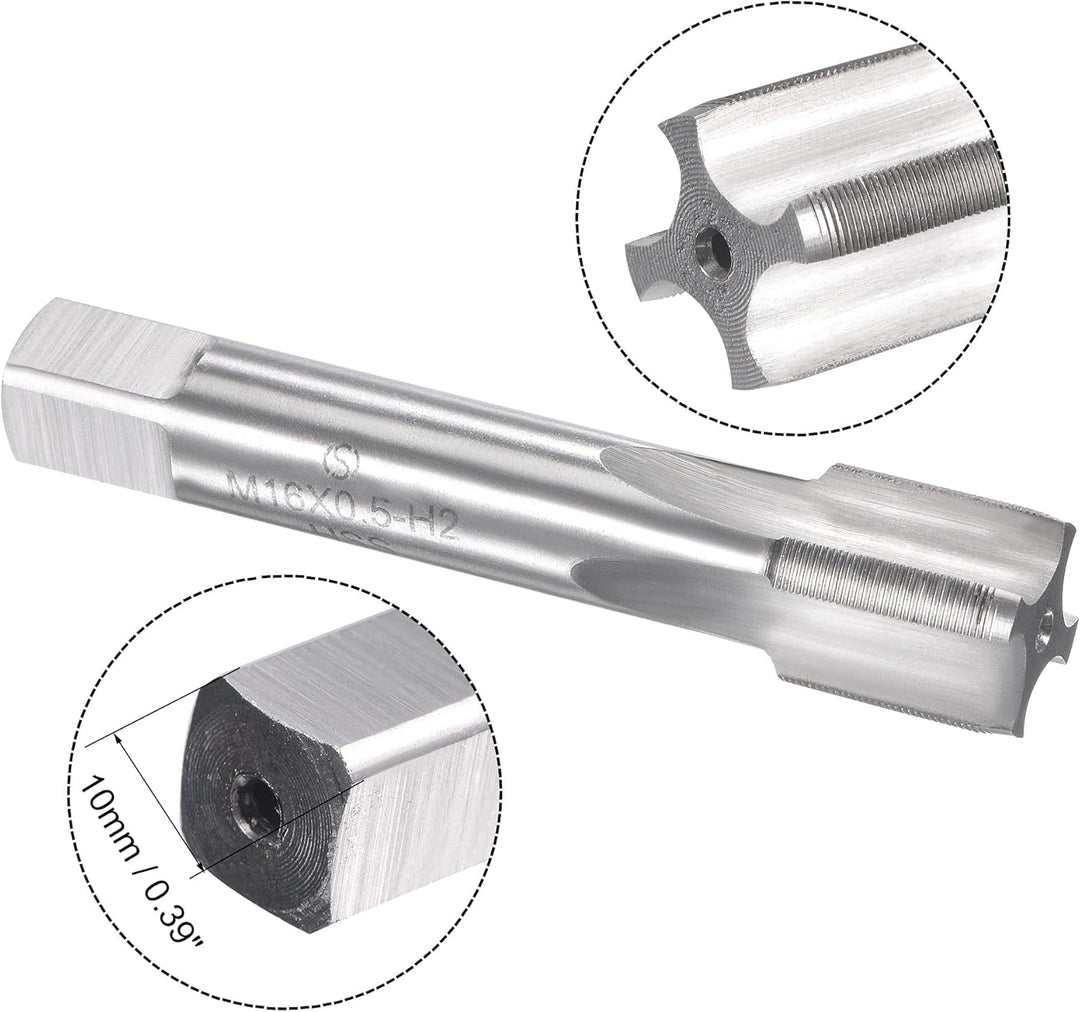 sourcing map Gewindebohrer M16 x 0,5mm Gewindebohrer mit Legierungswerkzeug M16 x 0.5mm, M16 x 0.5mm