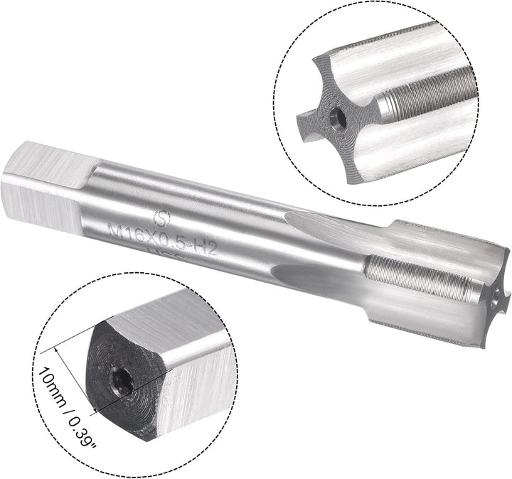sourcing map Gewindebohrer M16 x 0,5mm Gewindebohrer mit Legierungswerkzeug M16 x 0.5mm, M16 x 0.5mm