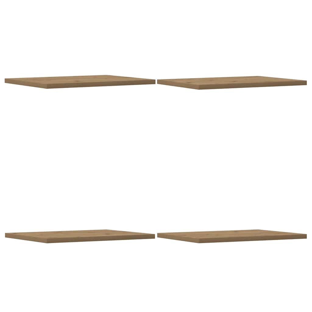 vidaXL Regalböden 4 STK. Artisan-Eiche 40x30x1,5 cm Holzwerkstoff, Bücherregal Brett, Regalbrett, Wa