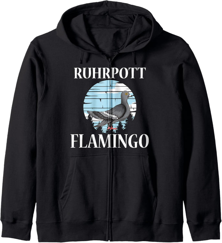 Ruhrpott Flamingo Taube Ruhrgebiet bekannt Fun Geschenk Kapuzenjacke