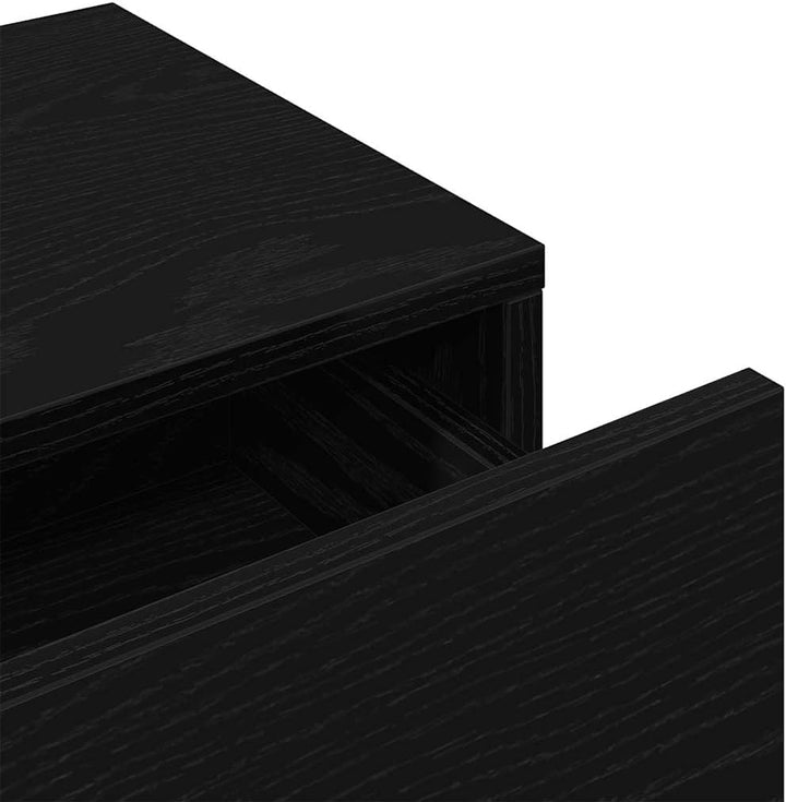 Solivagant Wandregal mit Schubladen Schwarz 80x33x17 cm Holzwerkstoff, Möbel,Regalsysteme,Wandregale