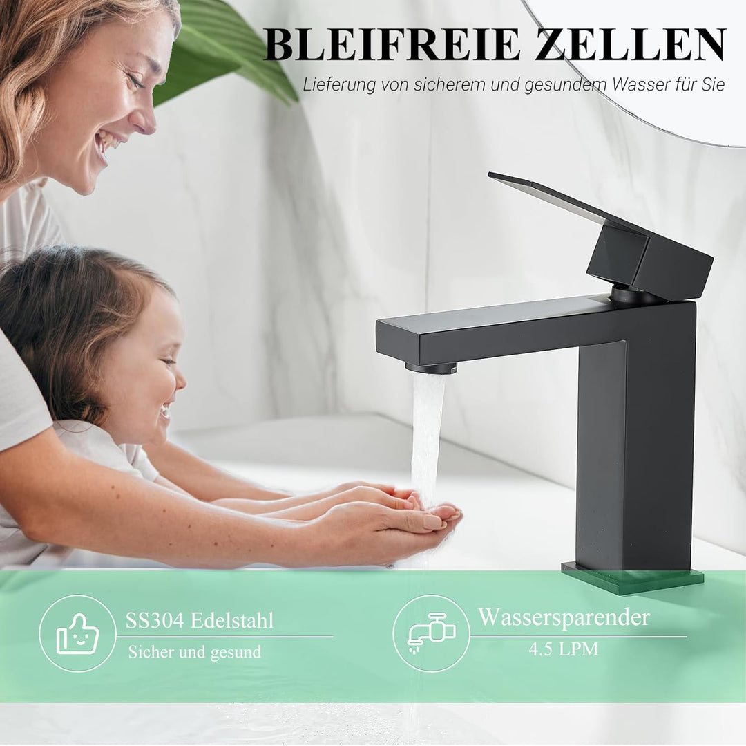 Wasserhahn Bad Schwarz Mischbatterie waschbecken, wasserhähne bad Badarmaturen Mischer 1 Loch, Moder