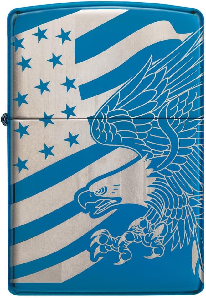 Zippo Adlerfeuerzeuge High Polish Blue, High Polish Blue