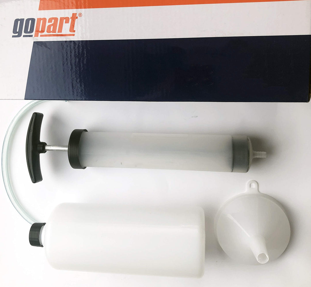 Öl Absaug Set für Benzin Rasenmäher (Absaugpumpe, Trichter, Sammelbehälter) Ölabsaugsatz Oil Extract