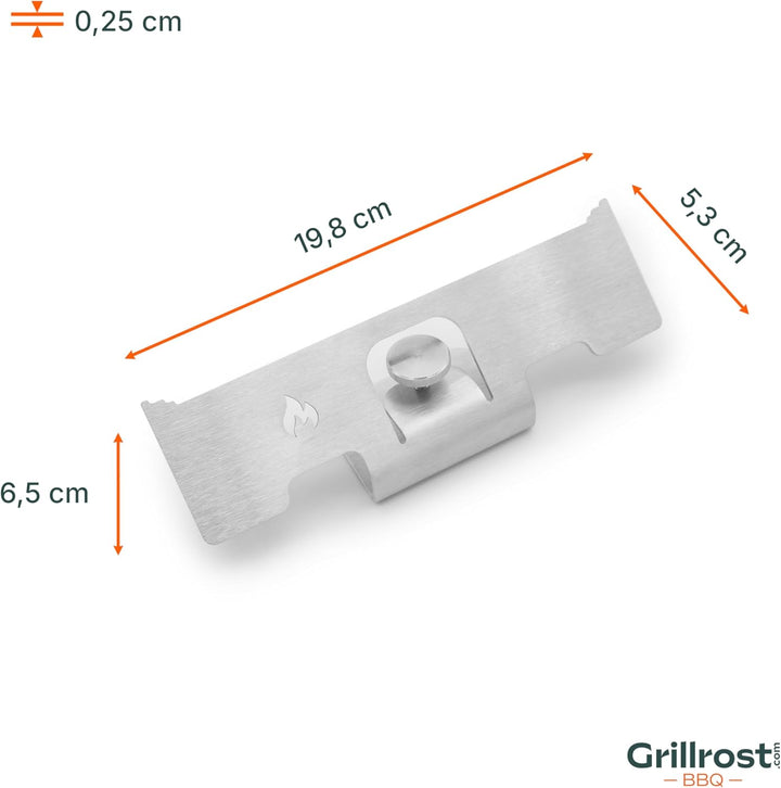 Grillrost.com Das Original Adapter für Flammlachshalter - Zur Befestigung an jeder Feuerplatte Adapt
