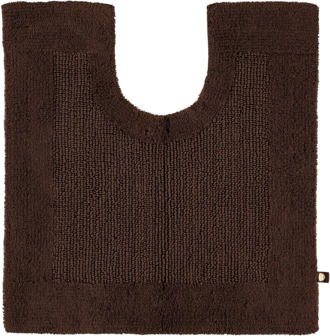 Rhomtuft Badteppiche Prestige Mocca - 406 Toilettenvorlage mit Ausschnitt 60x60 cm, Toilettenvorlage