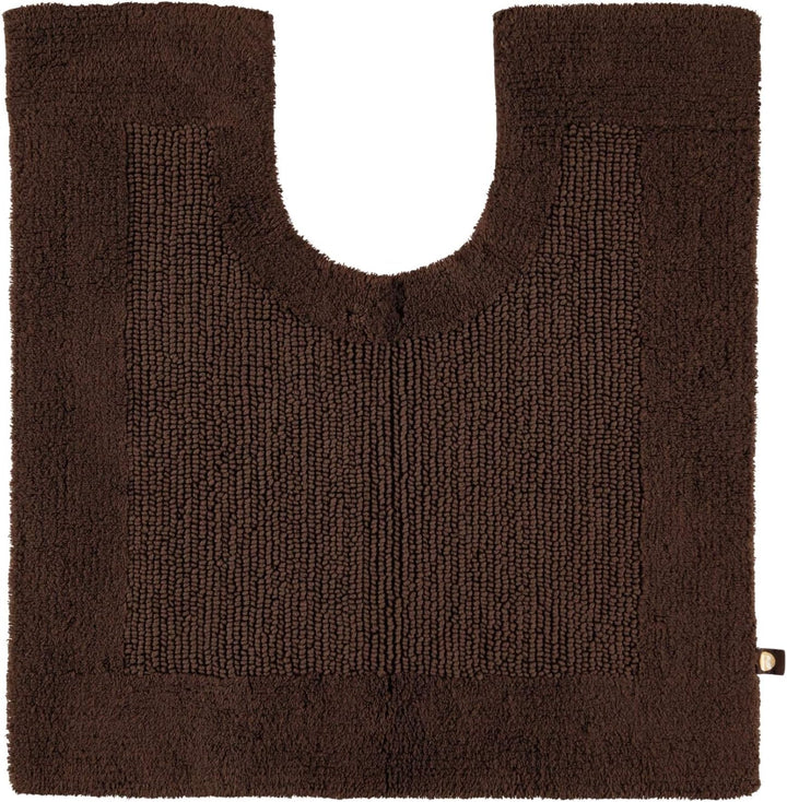 Rhomtuft Badteppiche Prestige Mocca - 406 Toilettenvorlage mit Ausschnitt 60x60 cm, Toilettenvorlage