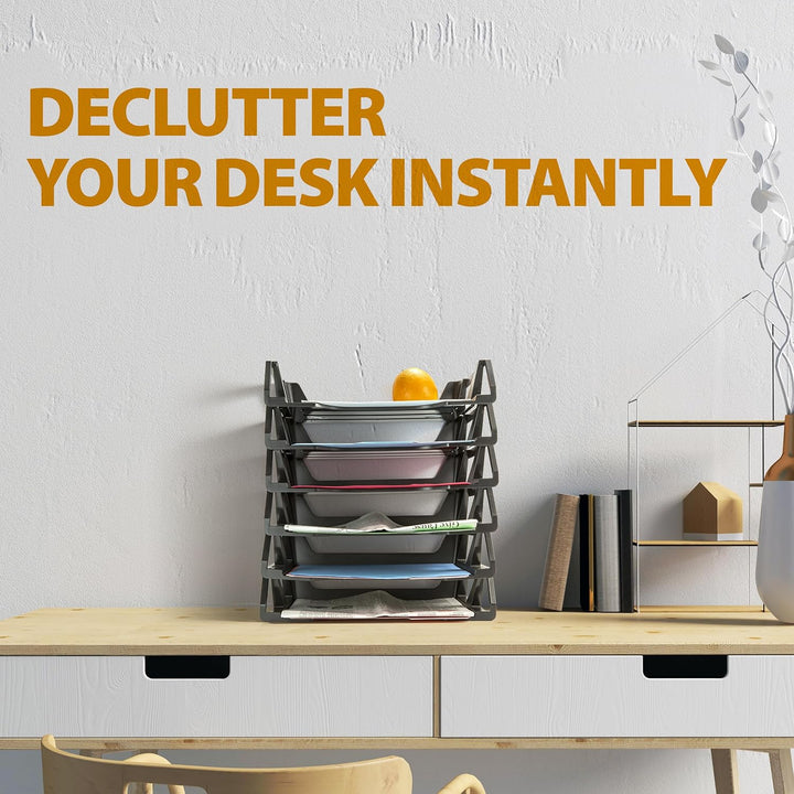 Officemate OIC Achieva Briefablage, seitlich, recycelt, Schwarz, 6 Stück (26212), 1
