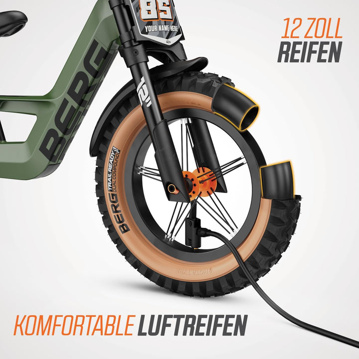 Berg Biky Trail Laufrad mit Handbremse ab 2 Jahre, Luftreifen, Magnesiumrahmen, 12 Zoll, Kinderfahrr