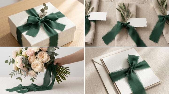3 Rollen Geschenkband Chiffonband 3,8 cm x 6 m Schleifenband Bänder für Hochzeiten, Festival Crx3-11