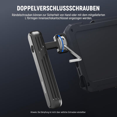 NEEWER 2PACK drehbarer Seitengriff/oberer Griff für Handy Video Rig Filmausrüstung, Aluminiumgriffe