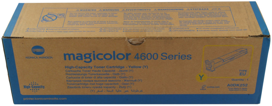 Konica Minolta A0DK252 Magicolor 4600 series Tonerkartusche, 8.000 Seiten, gelb, gelb