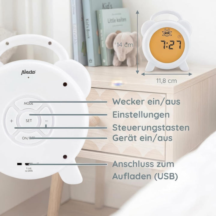 Alecto BC-100 - Wecker Kinder - Schlaftrainer Kinder