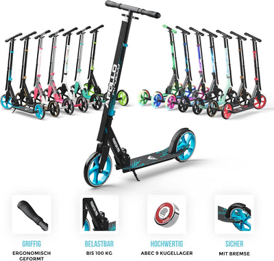 Apollo XXL Wheel Scooter - Phantom Pro Cityroller | Klappbarer City Roller für Kinder | Höhenverstel