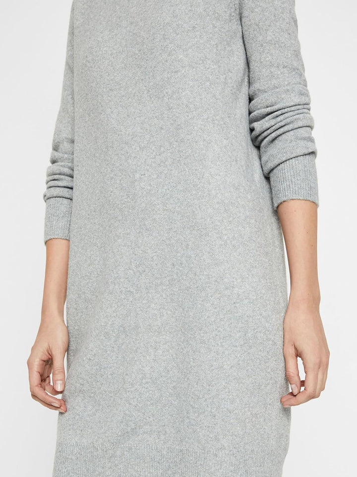 VERO MODA Damen Kleid 10215523 XS Light Grey Melange, XS Light Grey Melange