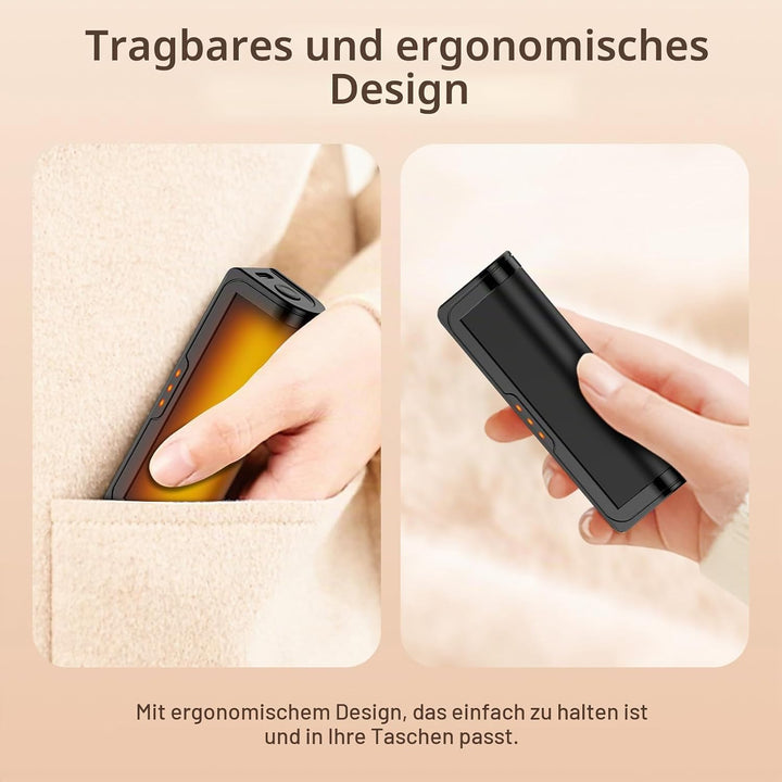 Jonwall Handwärmer Wiederaufladbar 2er-Pack, Tragbare Elektrische USB Taschenwärmer Mit 3 Wärmestufe