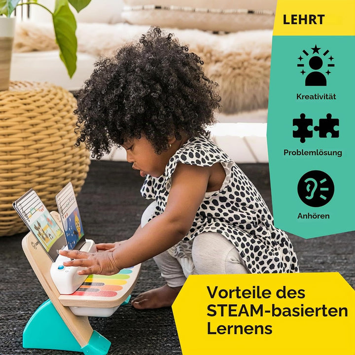 Baby Einstein, Hape, Holzspielzeug Magic Touch Piano , Musikspielzeug Klavier aus Holz für Kinder, M
