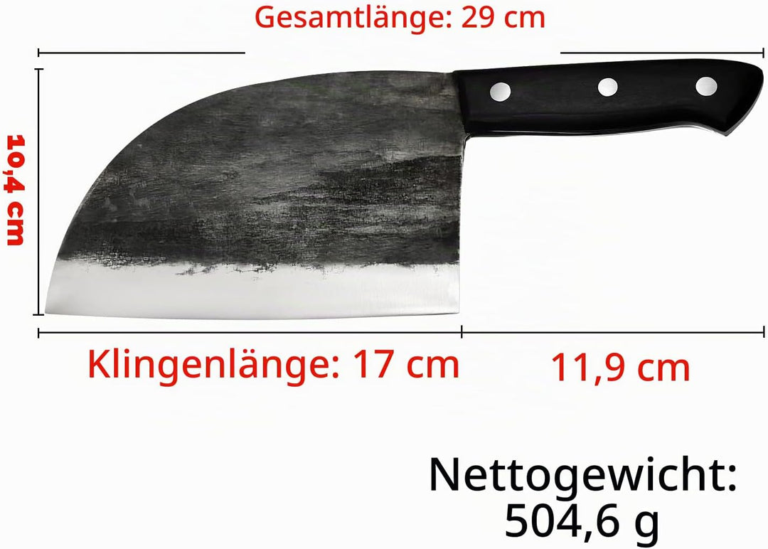 Promithi Handgemacht Japanisches Kochmesser Serbisch Metzgermesser Ausbeinmesser Santokumesser Fleis