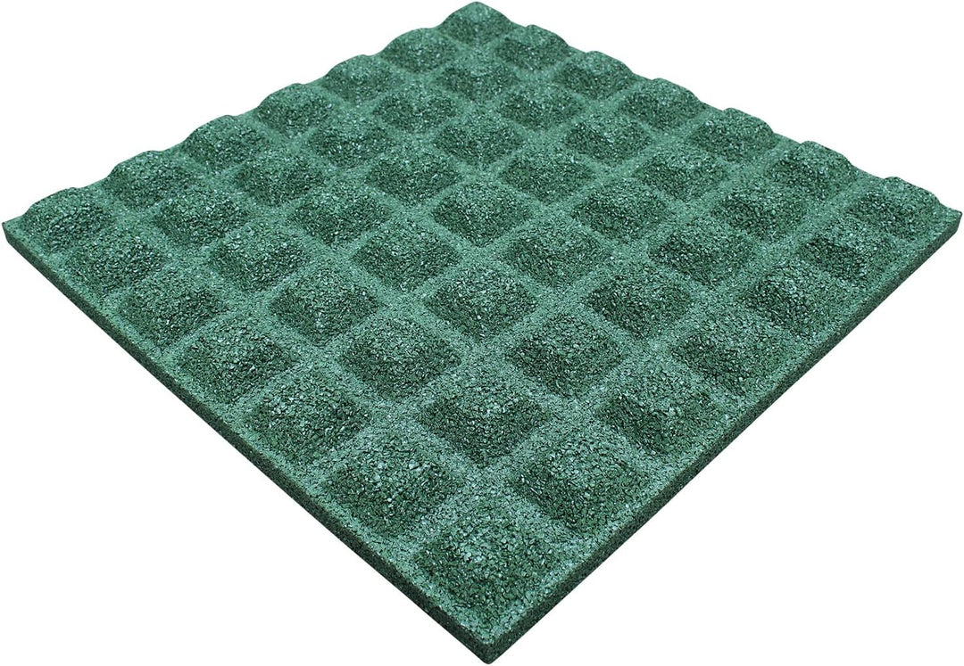 12 x Fallschutzmatten 50x50x4cm Grün Gummiplatten Pool Fitness Kletterturm