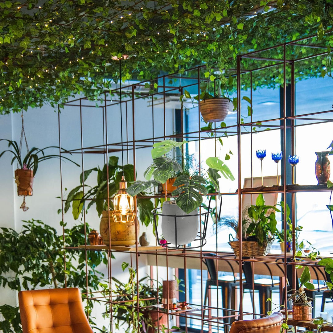 YARNOW 2 Stück Hängende Geländer Pflanzgefässe-Blumentopfhalter Balkon Hängend Metall-Blumenkasten M