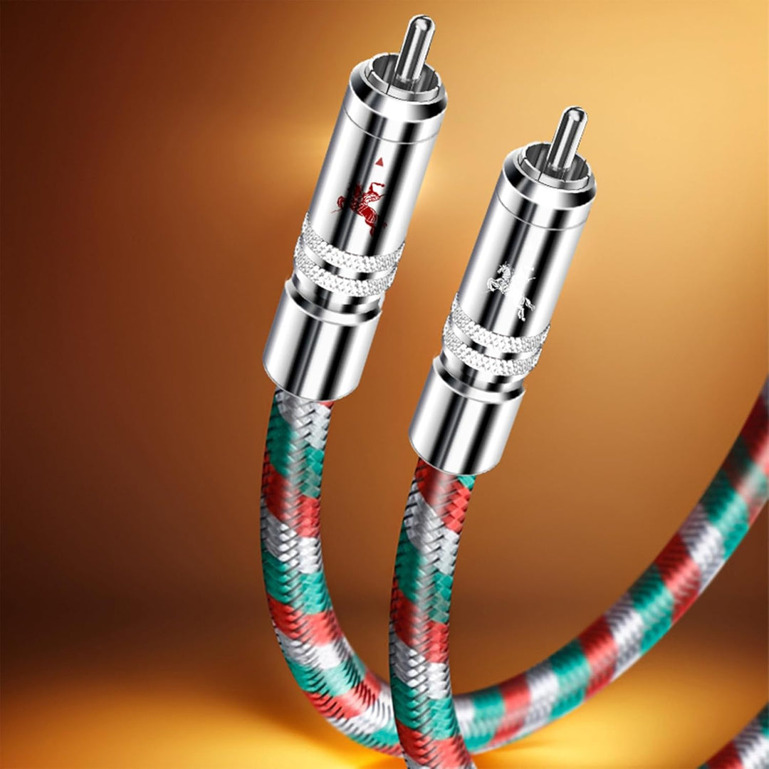 Impeto hi-end Audiophile Cinch Kabel, 2x RCA Stereo Audio Kabel,OCC 2 Cinch-Stecker auf 2 Cinch-Stec