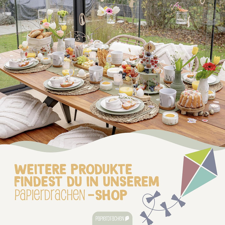 Papierdrachen Fädelset Osterhasenwelt - Pappe - DIY - Bastelset - Ostern - zur Förderung der Feinmot