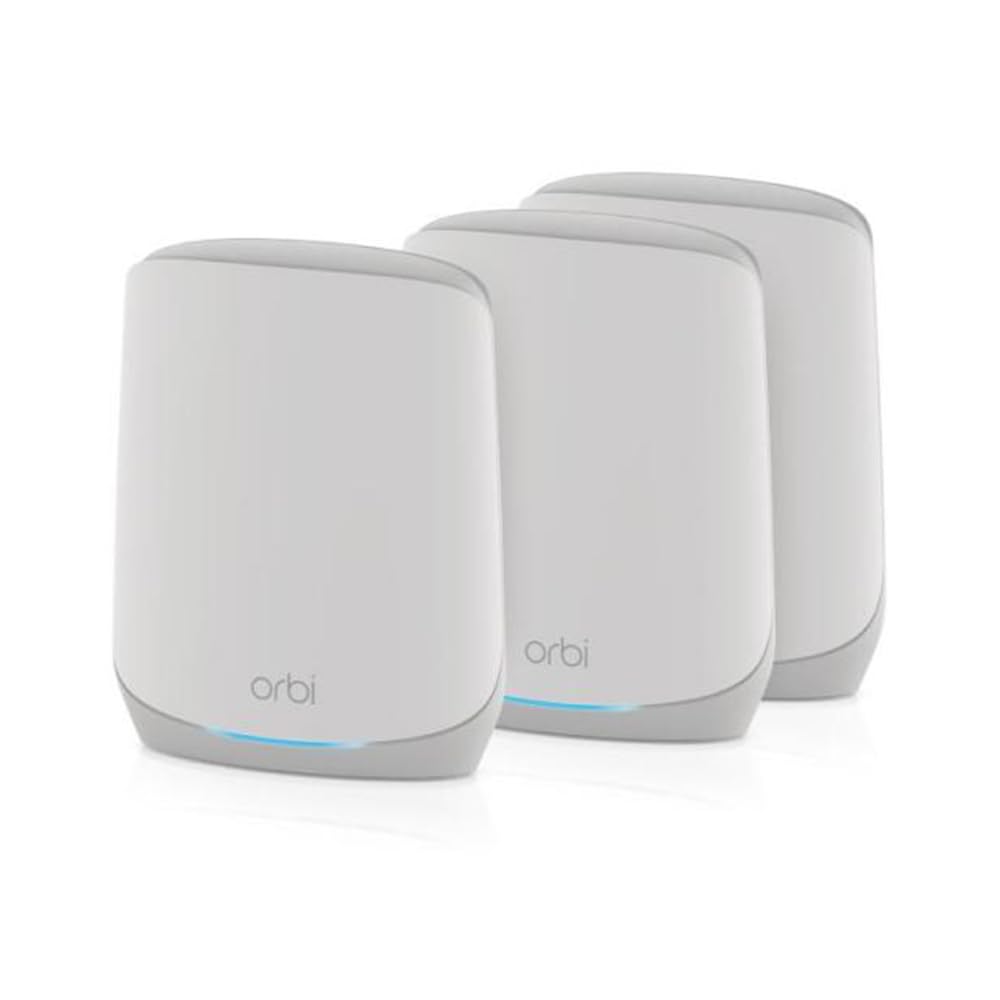 NETGEAR Orbi RBK763S WiFi 6 Mesh WLAN System (5400 MBit/s Geschwindigkeit, TriBand WiFi 6 Router + 2