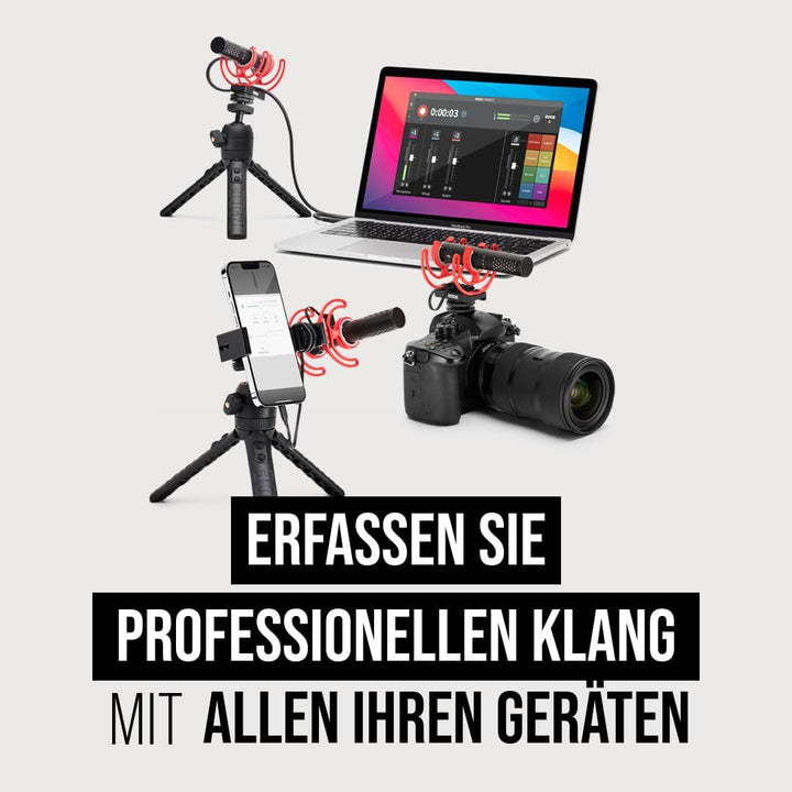 RØDE VideoMic GO II Ultra-kompaktes und leichtes Kamera/USB-Richtmikrofonfü für Videoaufnahmen und C