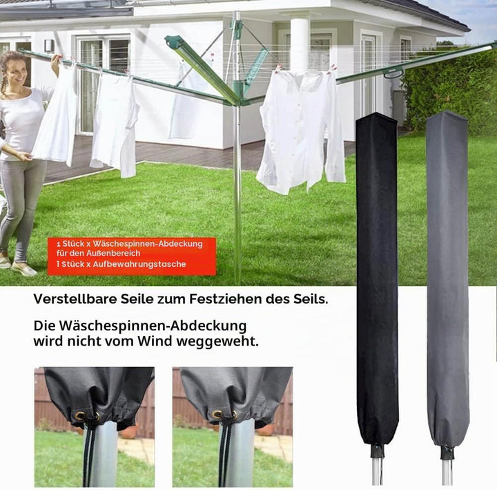 PATIO PLUS Schutzhülle für Wäschespinne, Wasserdicht Schutzhülle für Ampelschirme mit hochdichter Ox