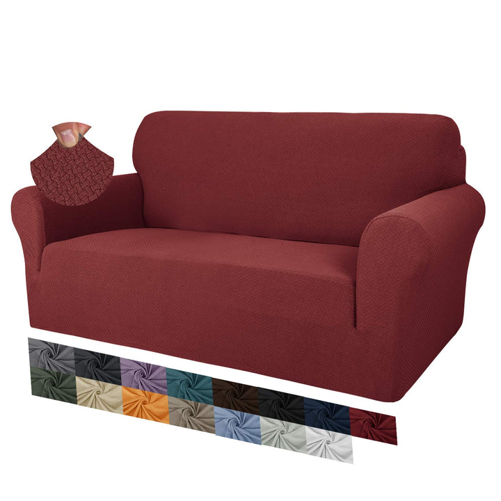 MAXIJIN Creative Jacquard Couchbezüge für 2-Sitzer, Super Stretch rutschfeste Liebessitz Sofabezug f