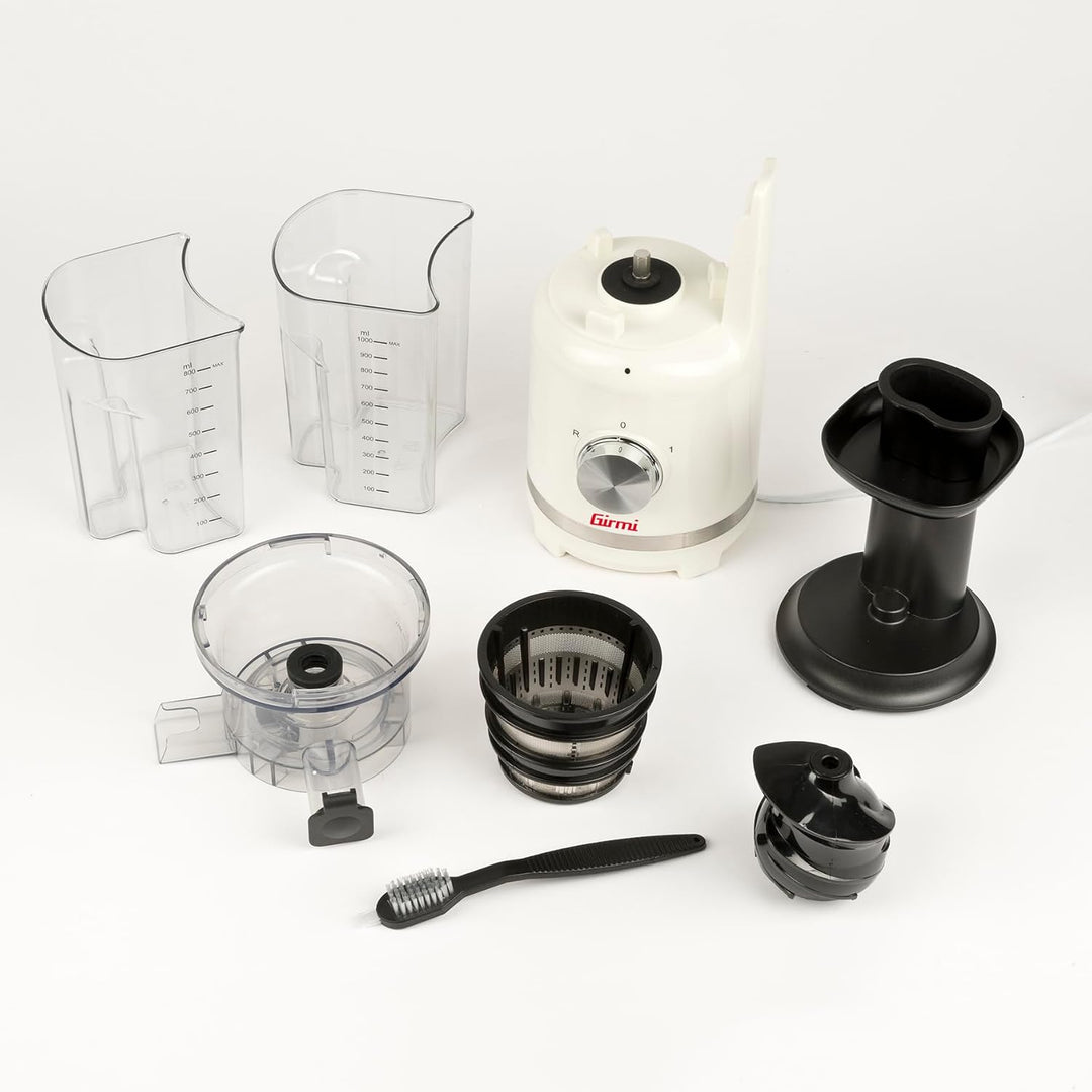 Girmi SW11 Entsafter, 300 W, Zentrifuge, 70 U/min, Sicherheitsverriegelung, Rezeptbuch inklusive, Me