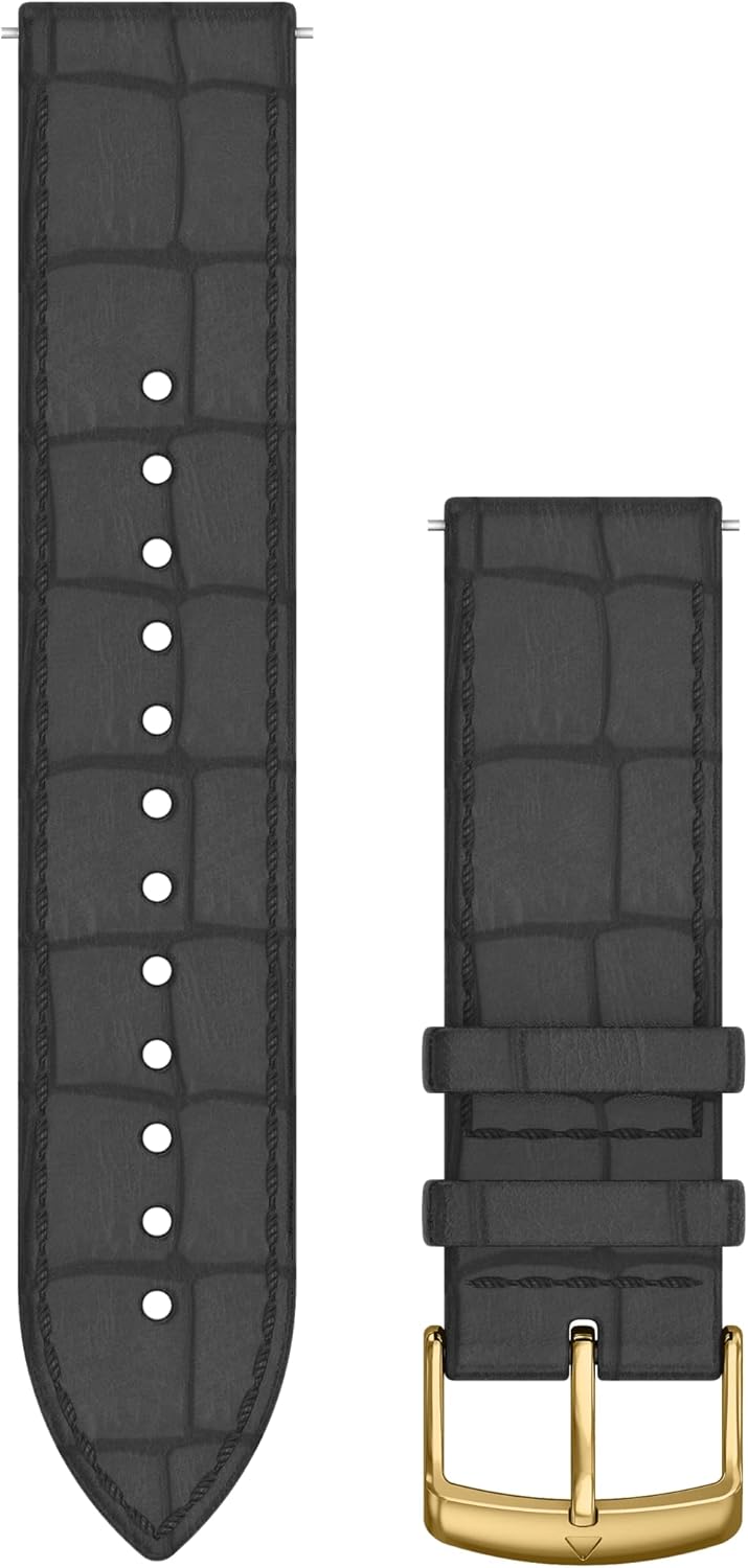 Garmin Schnellwechsel-Armband, 22mm, Leder, einfach ein- und ausklicken, Wechsel ohne Werkzeug mögli