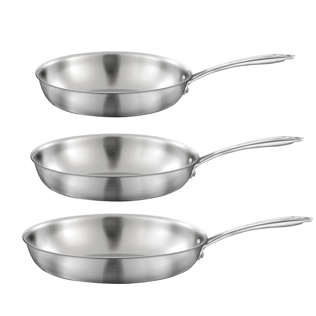 Cuisinox Gourmet Pfannen-Set, Edelstahl, 24-28-32 cm, 3-teilig