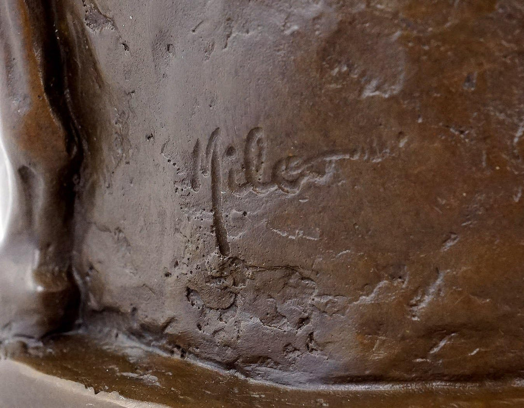 - Pferde Bronze Vase - Bronzevase - signiert Milo - Pferdevase - Pferdeskulptur - Tierfigur - Pferd