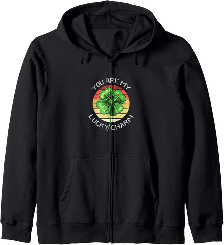 Du bist mein Glücksbringer, lustiges St. Patricks Day Paar Kapuzenjacke