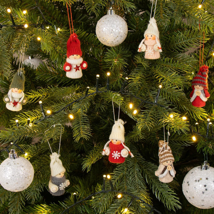 com-four® 12x Premium Weihnachtsbaum-Anhänger Engel - Christbaumschmuck - Feen-Figuren als Geschenka