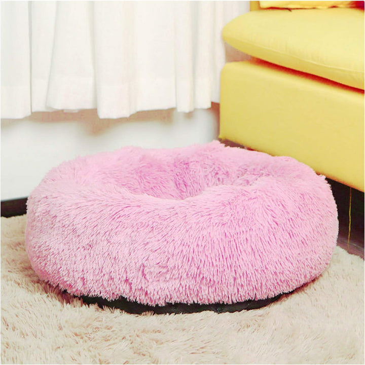 PETCUTE Hundebett Katzenbett Flauschige Marshmallow Katzen Bett Waschbar Runde Katzenkörbchen Weiche