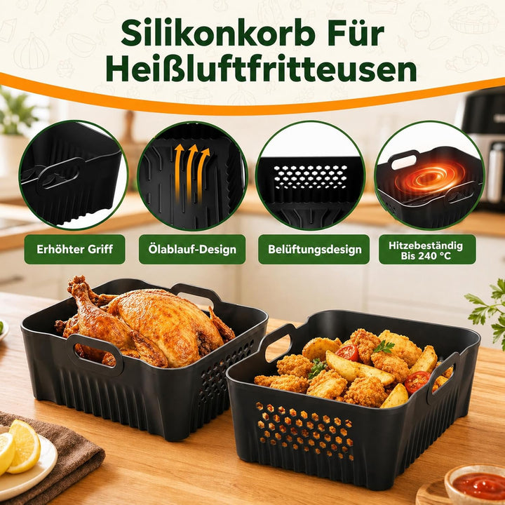 Ninja Heissluftfritteuse Zubehör für Ninja Double Stack XL 9.5L Air Fryer SL400EU SL400EUCP, 2 Stück