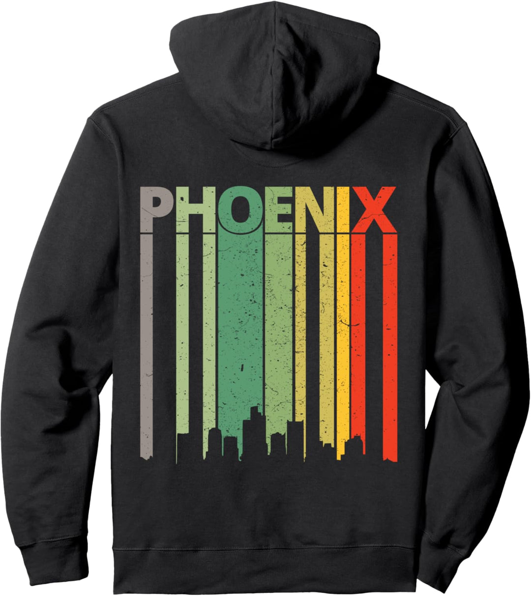 Phoenix Shirt | 80's Vintage Retro Phoenix Skyline Pullover Hoodie